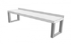 Nerezový stolový nástavec jednopatrový, rozměry délka 1500 mm