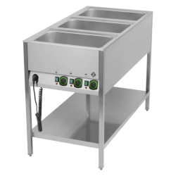 RM GASTRO Vodní lázeň stacionární elektrická GN 3-1/1 ovládání na kratší straně s deskou  | RM - BMSK 3120