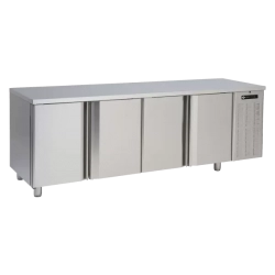 RM GASTRO Stůl chladicí elektrický GN 1/1, 4 dveře, bez lemu,  nerez 230 V | RM - SCH 4D DH