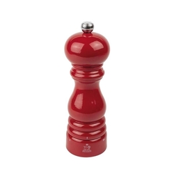MLÝNEK NA SŮL, zn. PEUGEOT - PARIS, výška 18 cm, bukové dřevo, červená