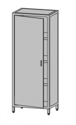 Nerezová skříň s křídlovým dvířkem,  délka 600 mm