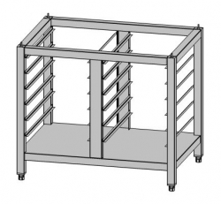 Podstavec pod konvektomat s policí a dvěma řadami vsunů na GN (šířka 600 mm)
