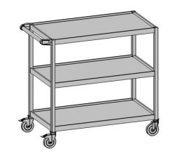 Nerezový servírovací vozík třípatrový,  délka 1000 mm