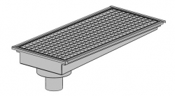 Vpusť velká včetně sifonu,  délka 800 mm