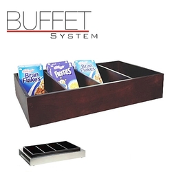 Buffet system - dřevěný zásobník na příbory tmavý