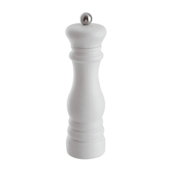 MLÝNEK NA PEPŘ, zn. ARTHUR KRUPP, výška 20,5 cm, bukové dřevo, matná bíla