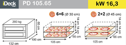 PEC NA PIZZU PD 105.65, 2 KOMORY - ELEKTRICKÁ