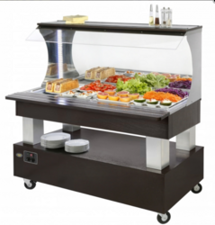 SALÁTOVÝ BAR PŘÍSTĚNNÝ VYHŘÍVANÝ SBM 40 C - WENGE