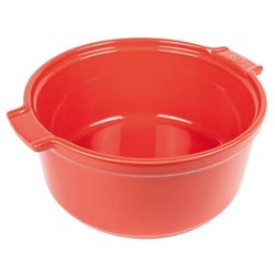 KULATÁ FORMA NA SOUFFLÉ, zn. PEUGEOT - APPOLIA, kapacita 2,4 l, červená