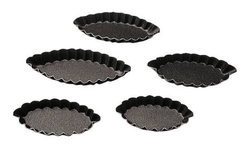 FORMA OVÁLNÁ - VLNKOVANÝ OKRAJ - NEPŘILNAVÝ POVRCH, průměr 12 cm (3 ks)