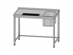 Nerezový výčepní stůl s dřezem a odkapem (šířka 800 mm)