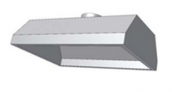 Nerezová závěsná digestoř bez filtrů (šířka B 1800 mm) - kopie,  délka 2300 mm