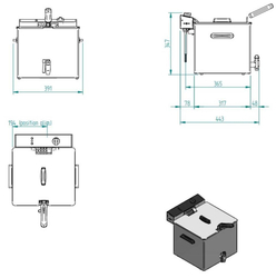 FRITÉZA STOLNÍ ELEKTRICKÁ MF 120 R - objem 12 l