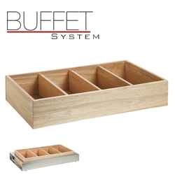 Buffet system - dřevěný zásobník na příbory světlý