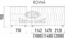 Neutrální pracovní modul rovný 2000 NE