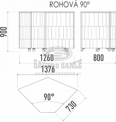 Neutrální rohový modul 90 NE 90°