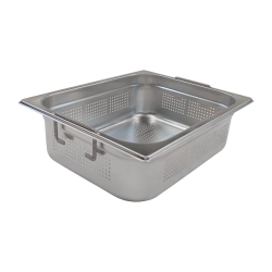REDFOX Gastronádoba děrovaná GN 1/2 - 100 ucha zasouvací nerezová | REDFOX - GND 1/2-100 U