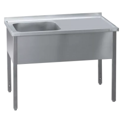 REDFOX Stůl mycí 180x70x90 - 1x dřez 50x40x30 odkapávací plocha pravá | REDFOX - MSJOP 7018