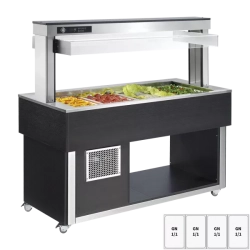 RM GASTRO Bufet chlazený GN 4-1/1 - 200 mm,  Wenge | RM - TR GREEN+ 4W