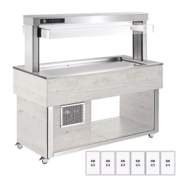 RM GASTRO Bufet chlazený GN 6-1/1- 30 mm,  Hemlock | RM - TR LIME+ 6H