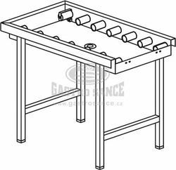 Stůl válečkový s vanou 1600 x 650 x 850 mm