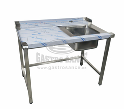 Gastro-tip Stůl vstupní 1200x770x850 (400x400x250)