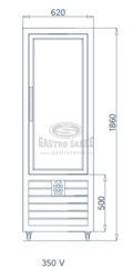 Vitrina chladici cukrarska CPS 350 V