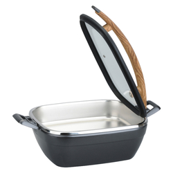 Chafing Artisan s dřevěnou rukojeti, 460x280x206 mm, 4,5 l