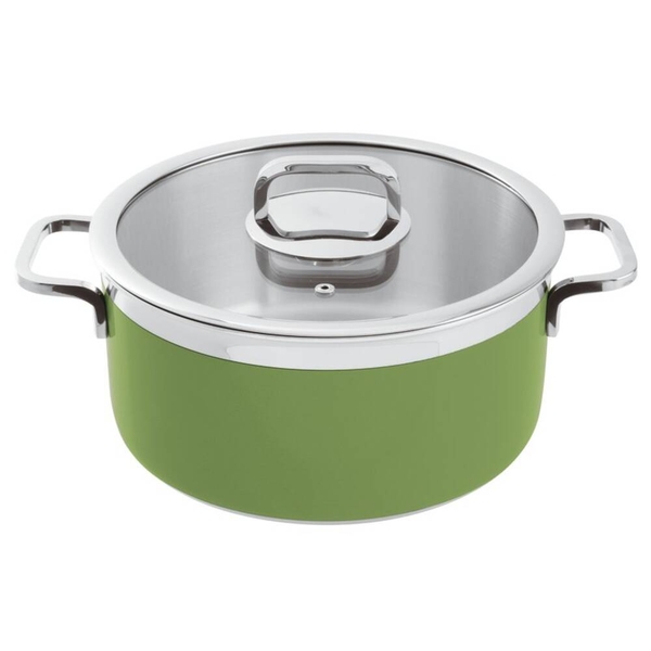 KASTROL VYSOKÝ S POKLICÍ, objem 5,4 l, zelená