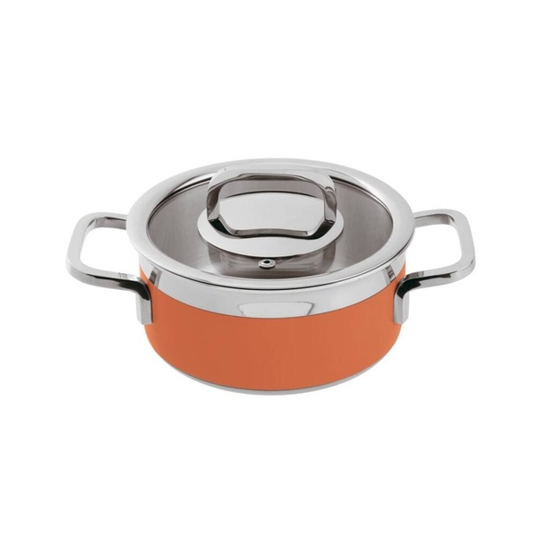 KASTROLY VYSOKÉ S POKLICÍ, oranžová